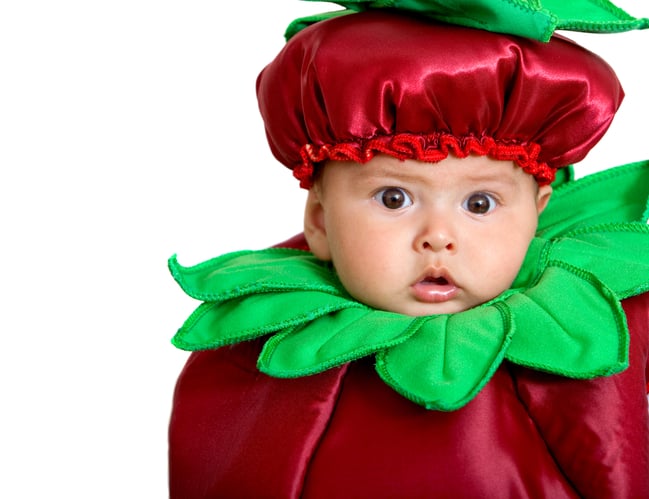 Baby boy in a fruit costume YT CD comp 5